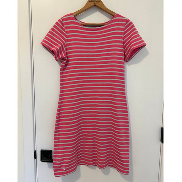 Joules Dresses & Skirts - Joules Mariners Grade Cotton Striped T-Shirt Shift Dress Pink Size 4